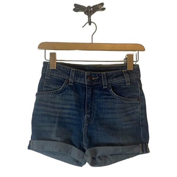 Levi's Orange Tab Blue Jean Rolled Hem Shorts Women's Size 24 - Picture 1 of 9
